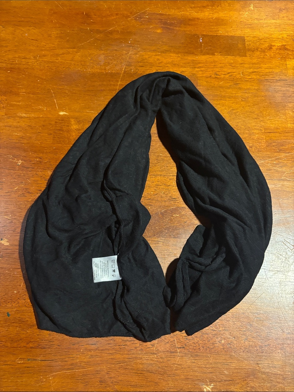 Black Infinity Scarf - Lightweight Loop